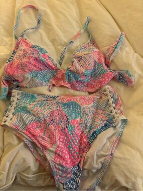Lilly Pulitzer Multi Seashell Print Bikini Top